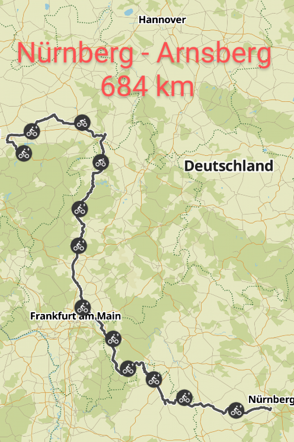 Karte Hinfahrt